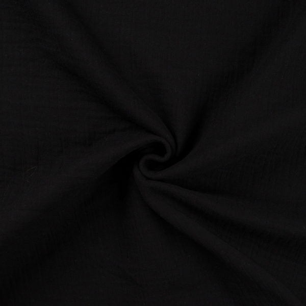Musselin Double Gauze Schwarz